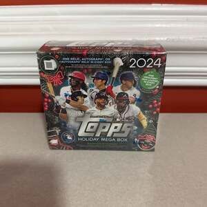 2024 Topps Holiday Baseball Factory-Sealed Mega Box, 10 Packs